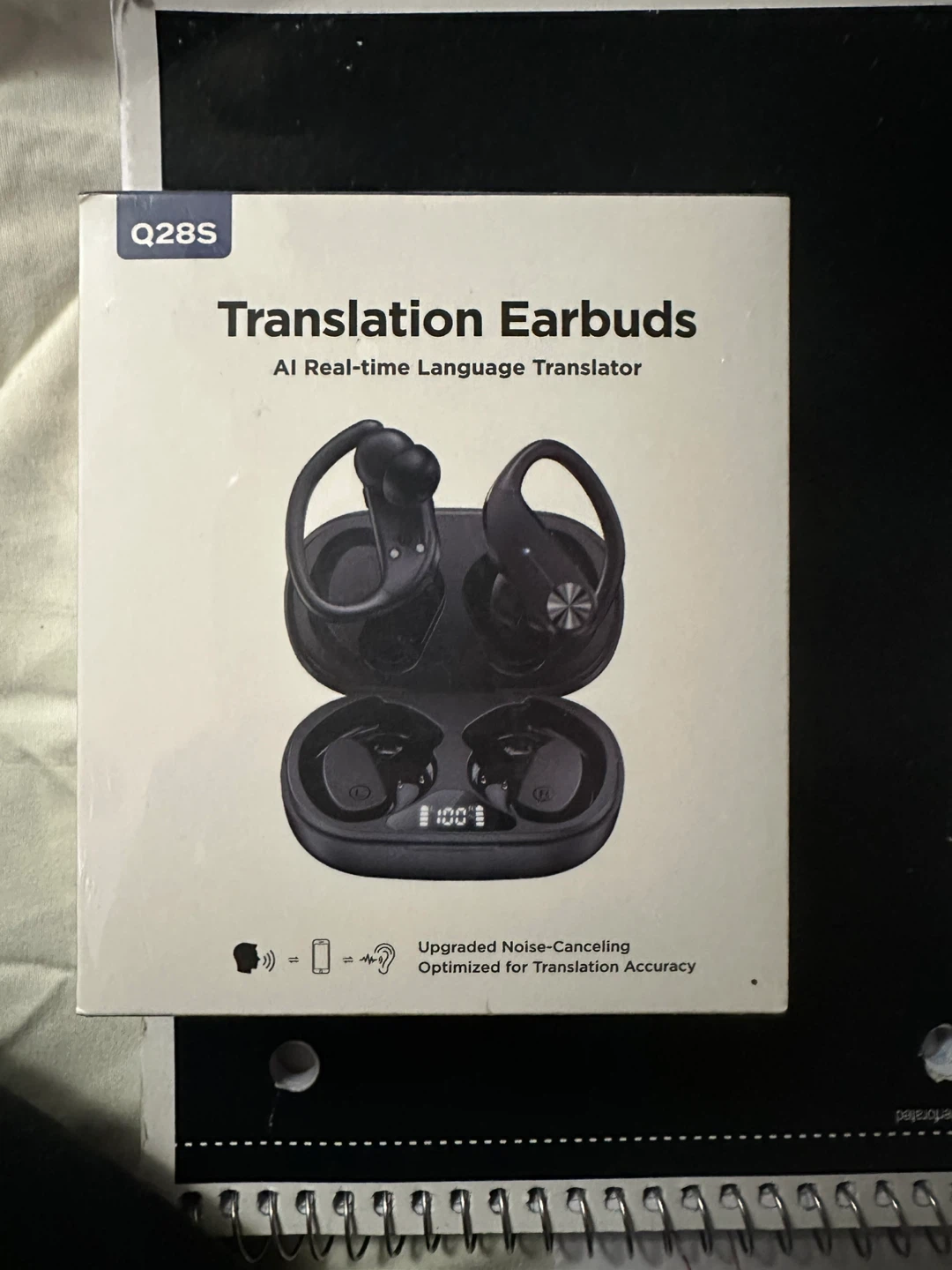 AI Translation Earbuds Q28S - Black