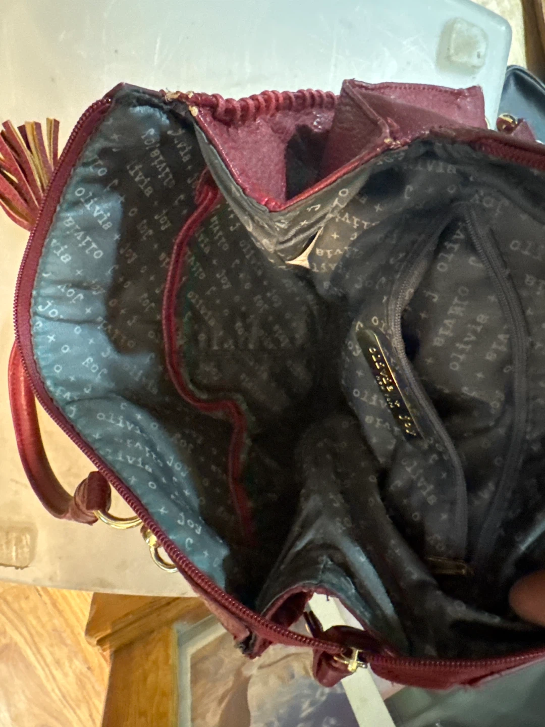Olivia & Joy Burgundy Satchel Handbag - photo 5