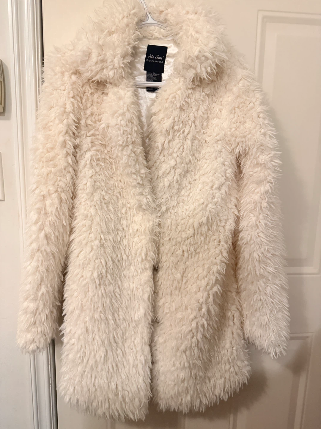 Cream Shaggy Faux Fur Coat