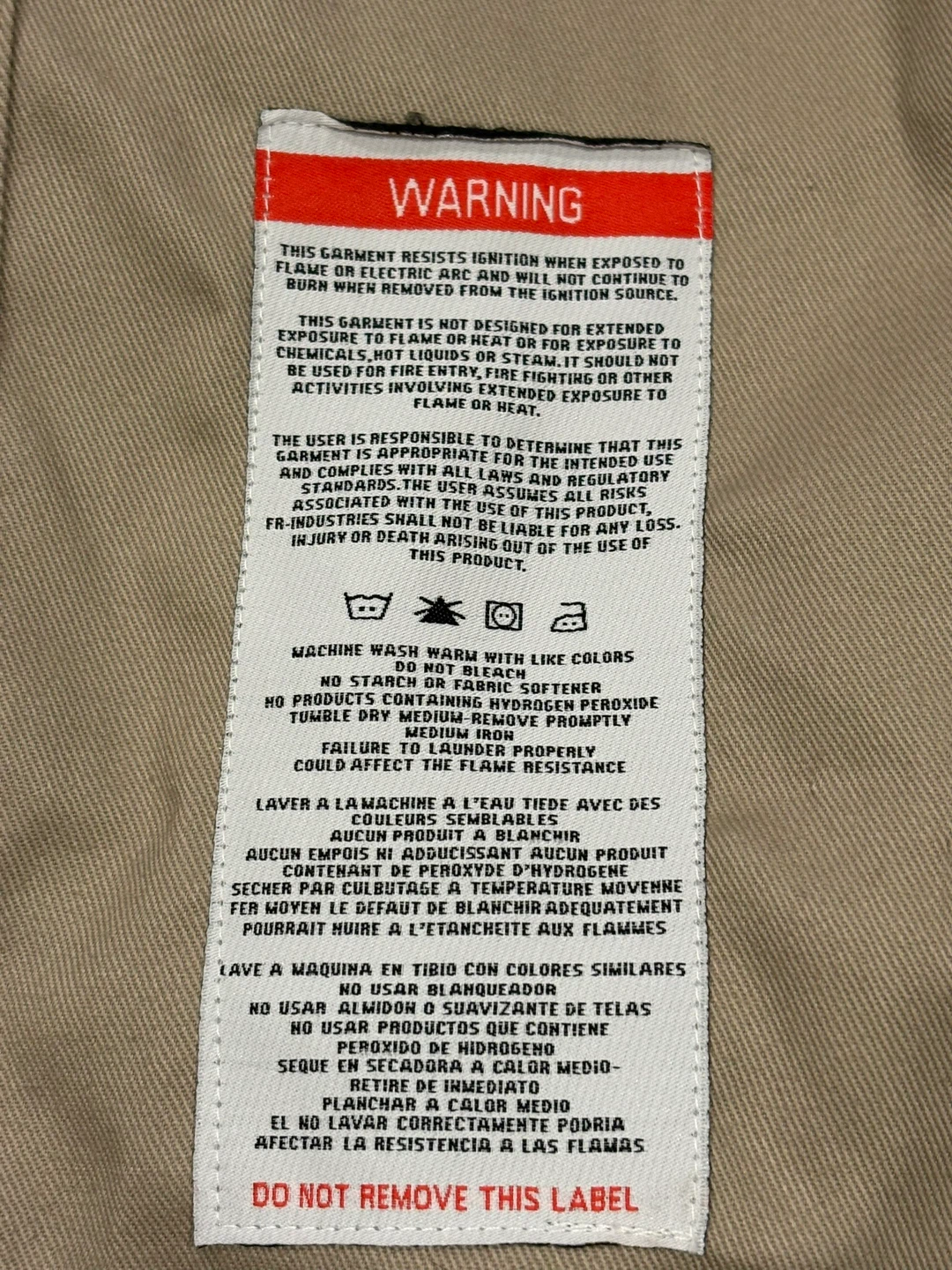 Men’s Walls FR Flame Resistant Work large Shirt - Tan, Large - photo 5