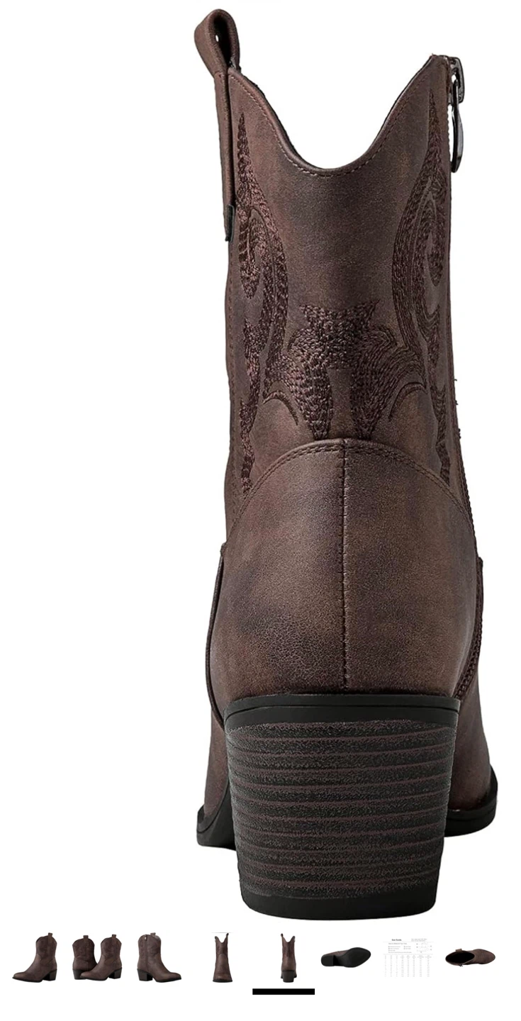 Women's The Western Cowboy Cowgirl Boots - Brown, Size 8 - photo 2