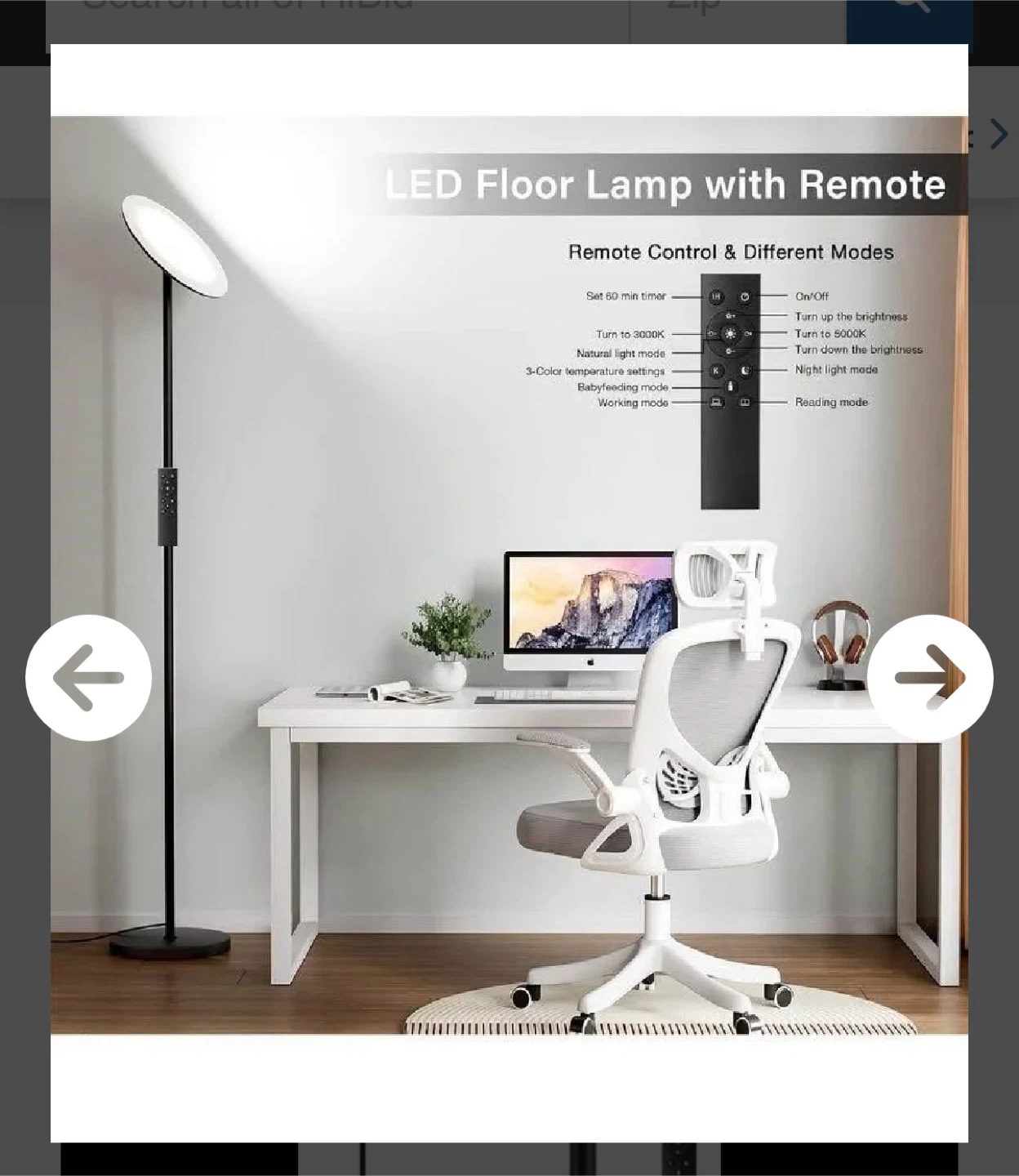 LED Floor Lamp with Remote Control - photo 3