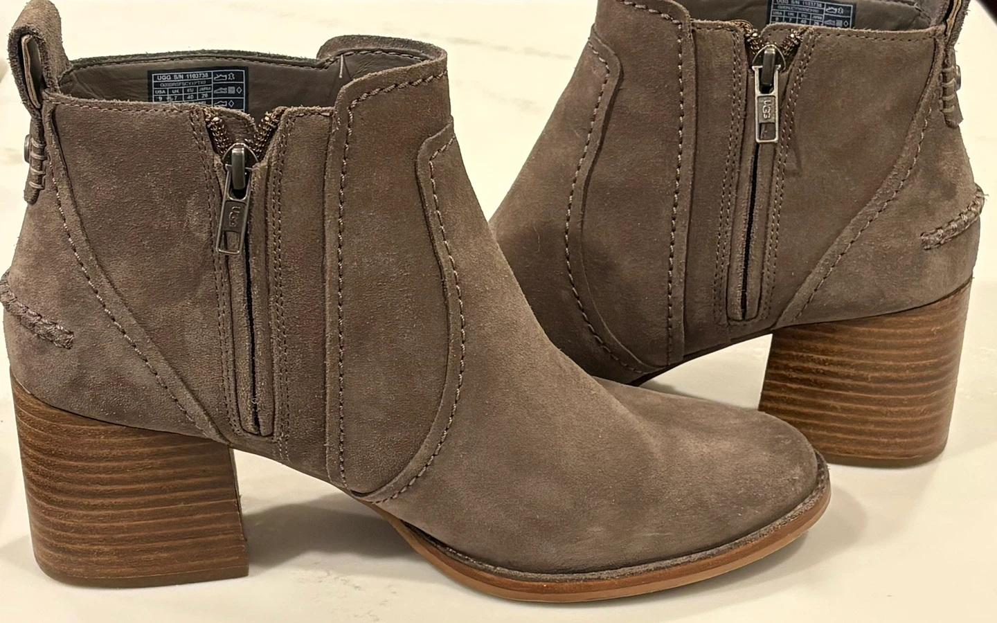 3 inch heel UGG LEAHY Ankle  Boots Size 9 - photo 2