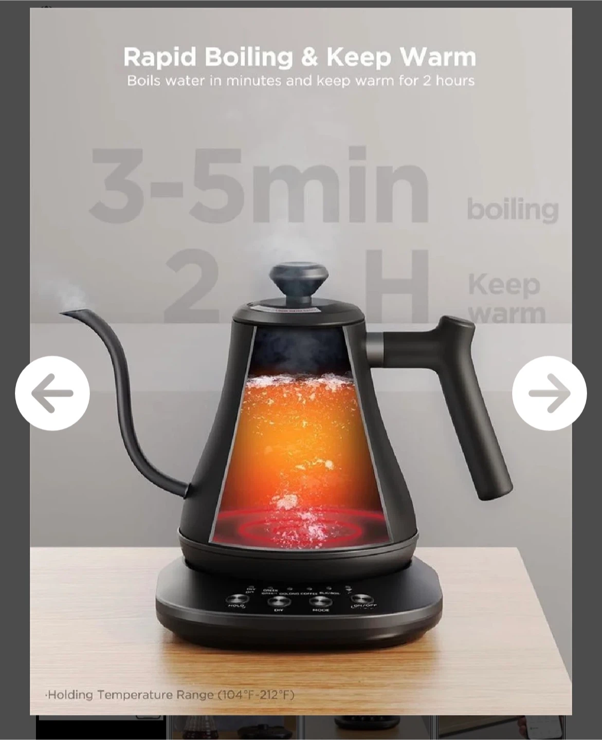 Govee Smart Kettle with Temperature Control - photo 3