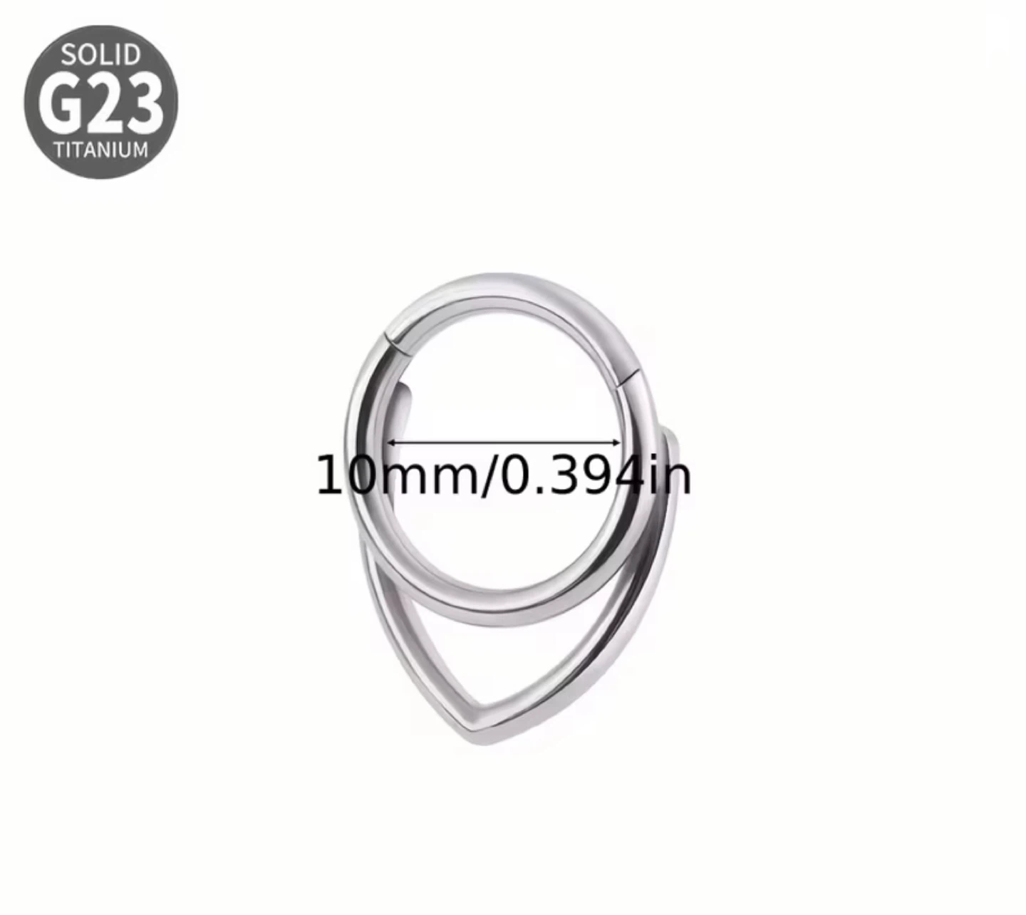 Titanium Clicker Earring - 10mm - photo 5