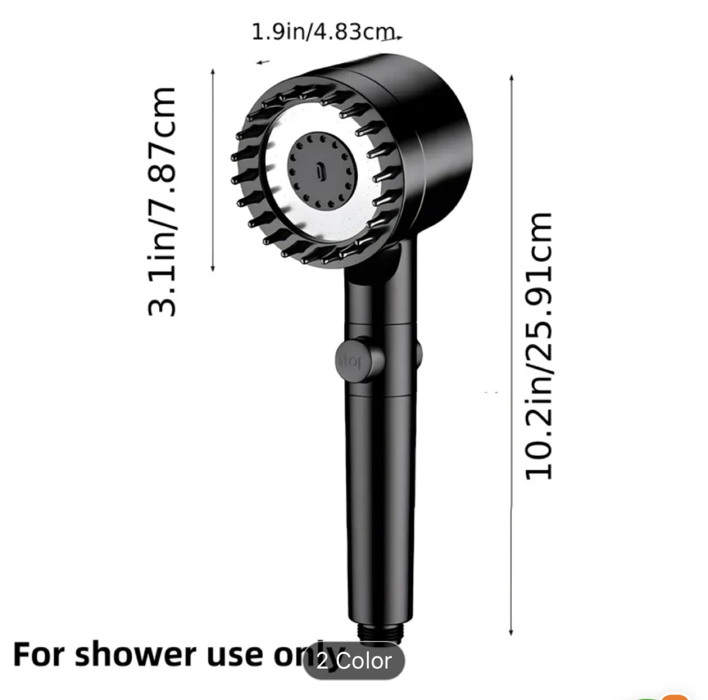 New-Filter functionHigh-Pressure Shower Head Set One-Button Stop - photo 2
