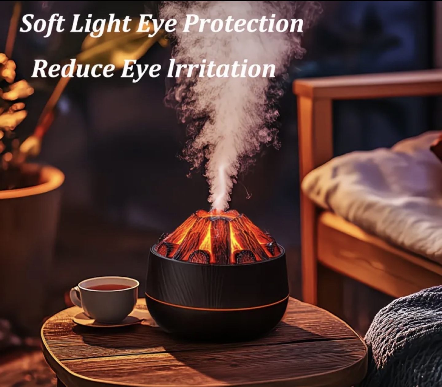 New-Volcano Humidifier with Charcoal Fire Effect - photo 5
