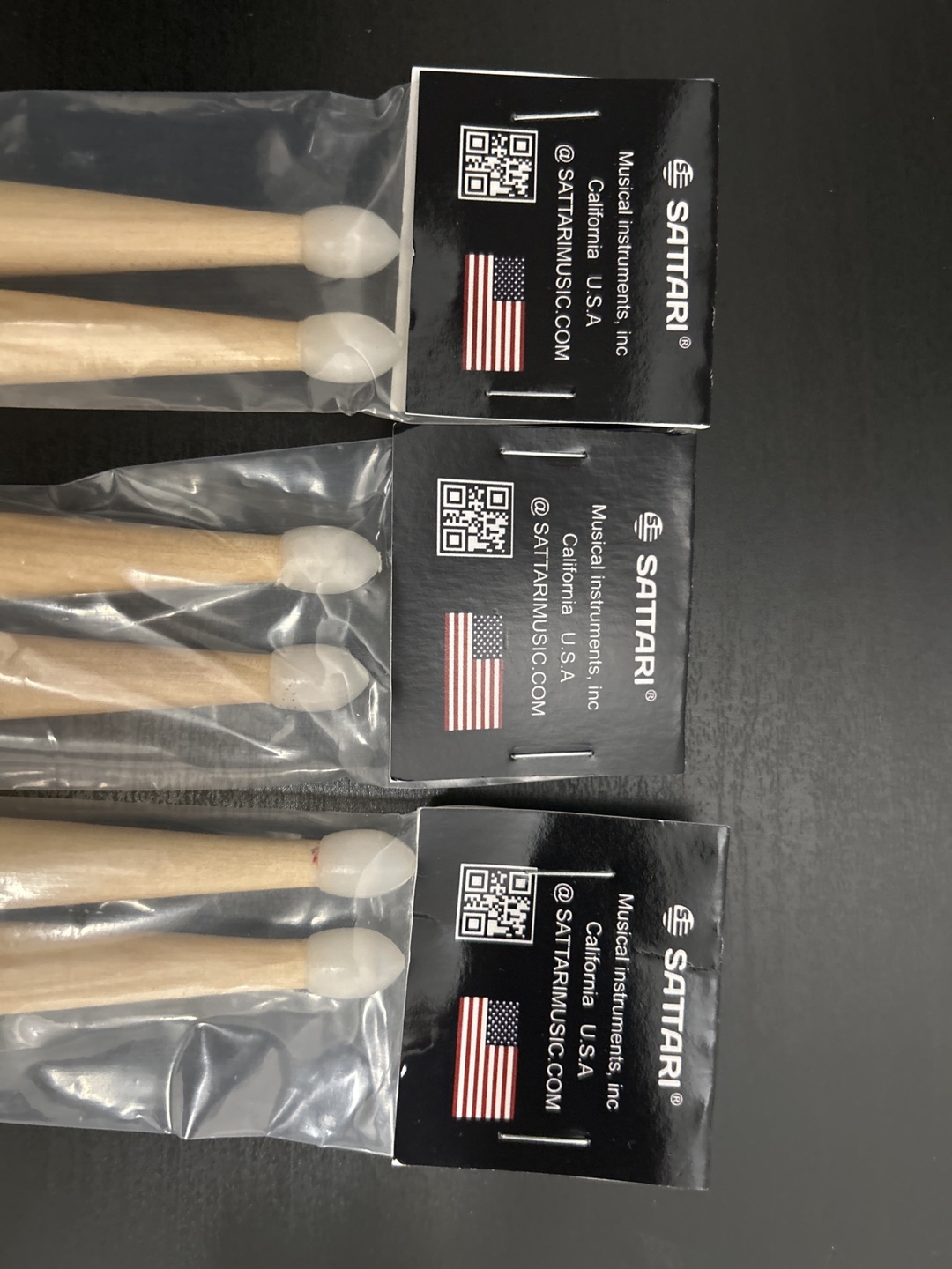Sattari 5A Classic Drumsticks - Set of 3 Pairs with Bag - photo 2