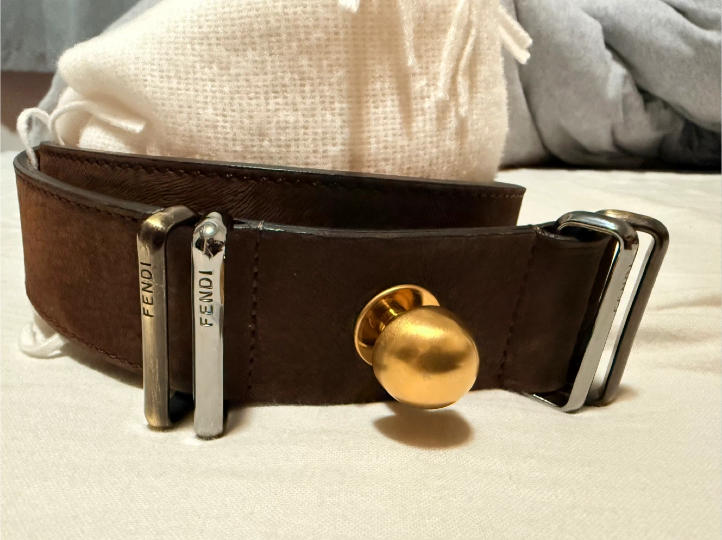 Fendi Genuine Leather Belt - Size 85/34