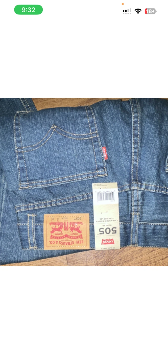 Levi's 505 Regular Straight Leg Jeans - Size 18 Slim - photo 4