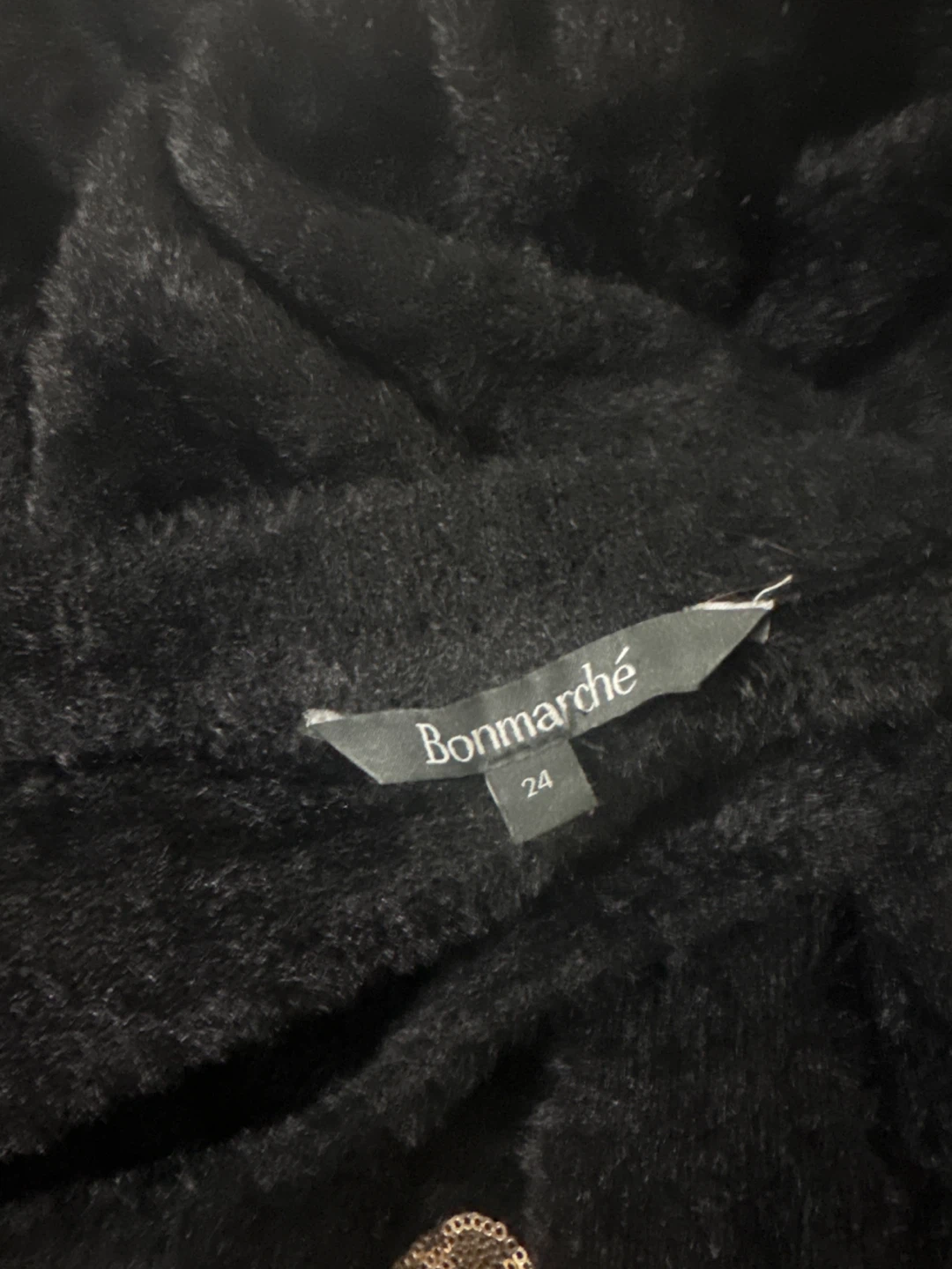 🥕Bonmarché Black Sequin Bow Sweater 🥕- Size 24 - photo 2
