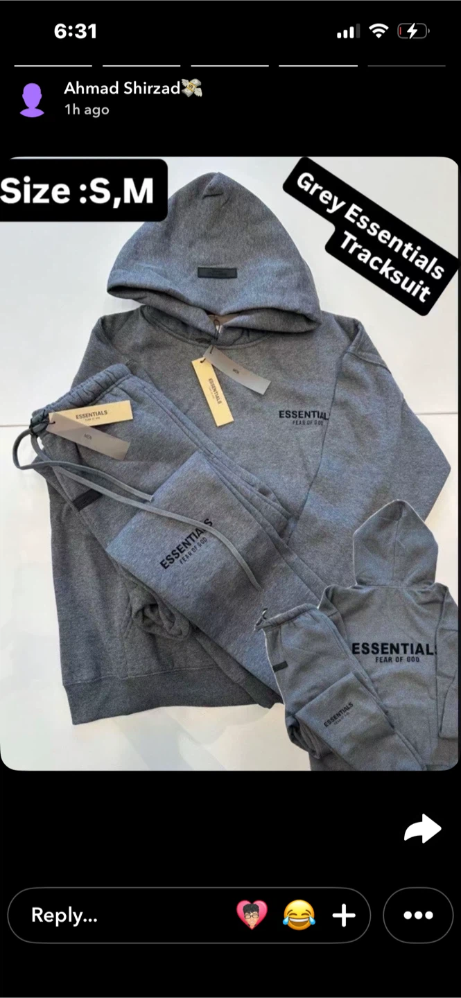 Grey Essentials Tracksuit Set