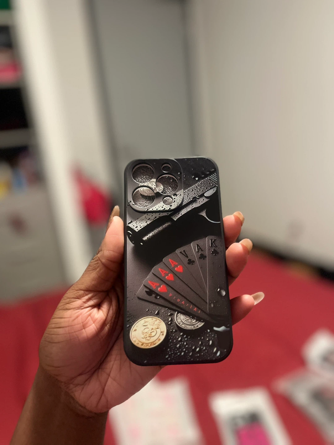 IPhone 16 Pro Case with Card and Gun Design - photo 2