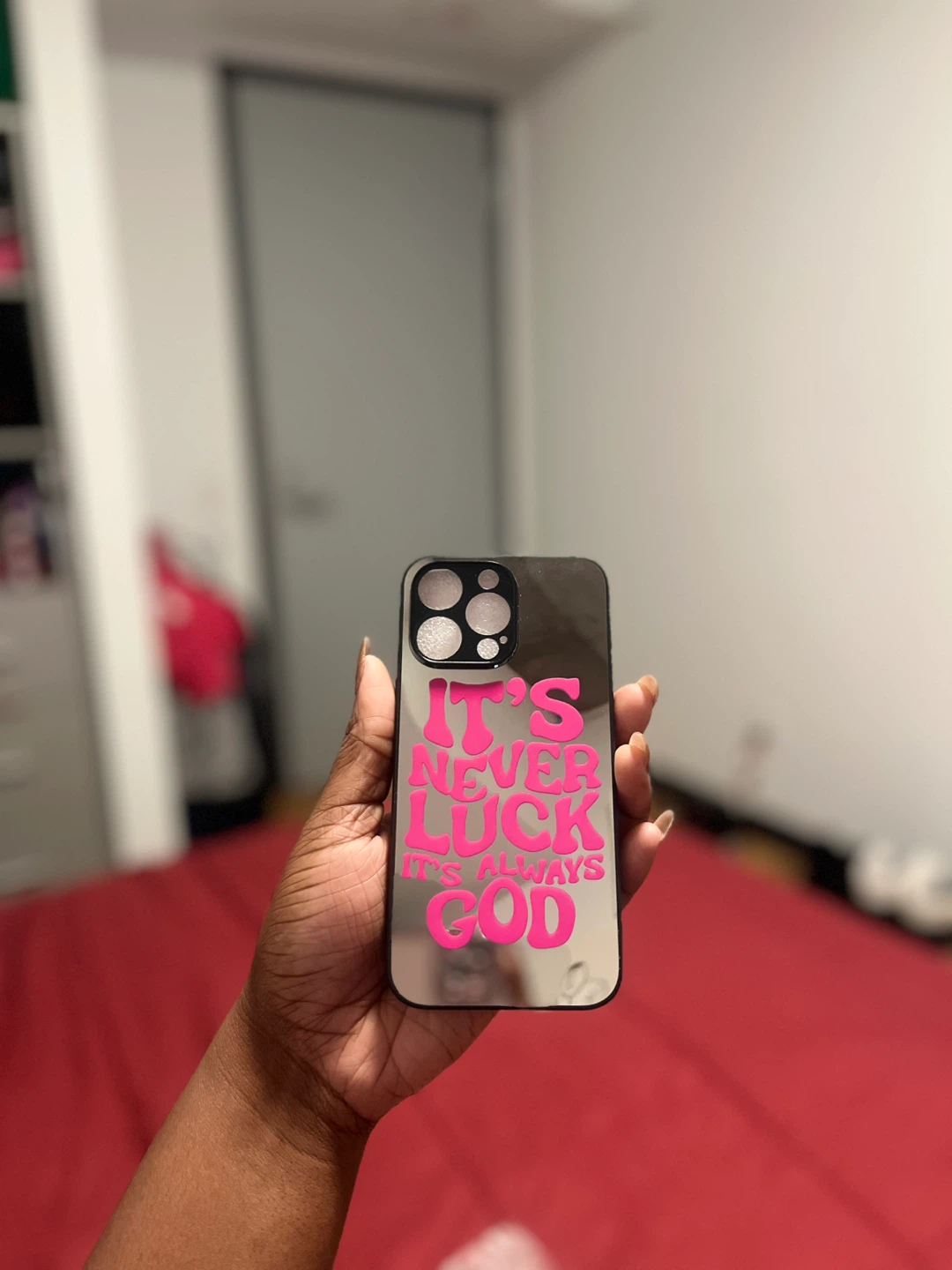 Phone Case with "It's Never Luck, It's Always God" - photo 2