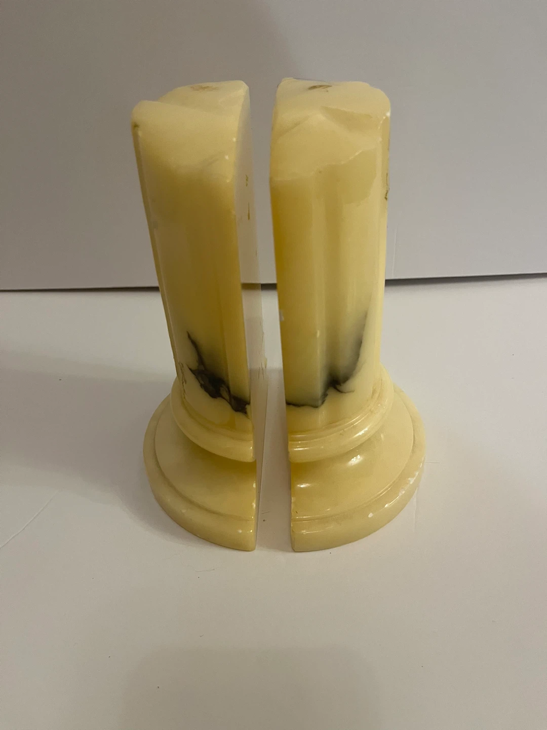 Vintage Marble Column Bookends