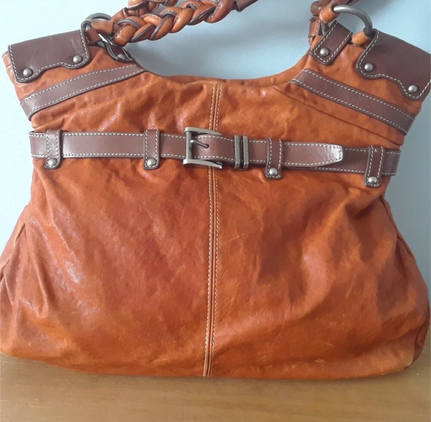 RARE Y2K DANIER Leather Hobo Shoulder Bag - photo 3