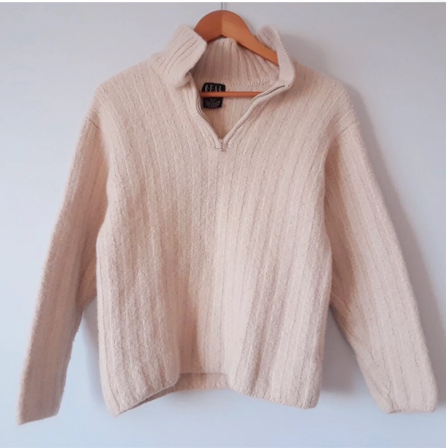 Vintage 90s Hudson’s Bay 100% WOOL Quarter Zip Sweater