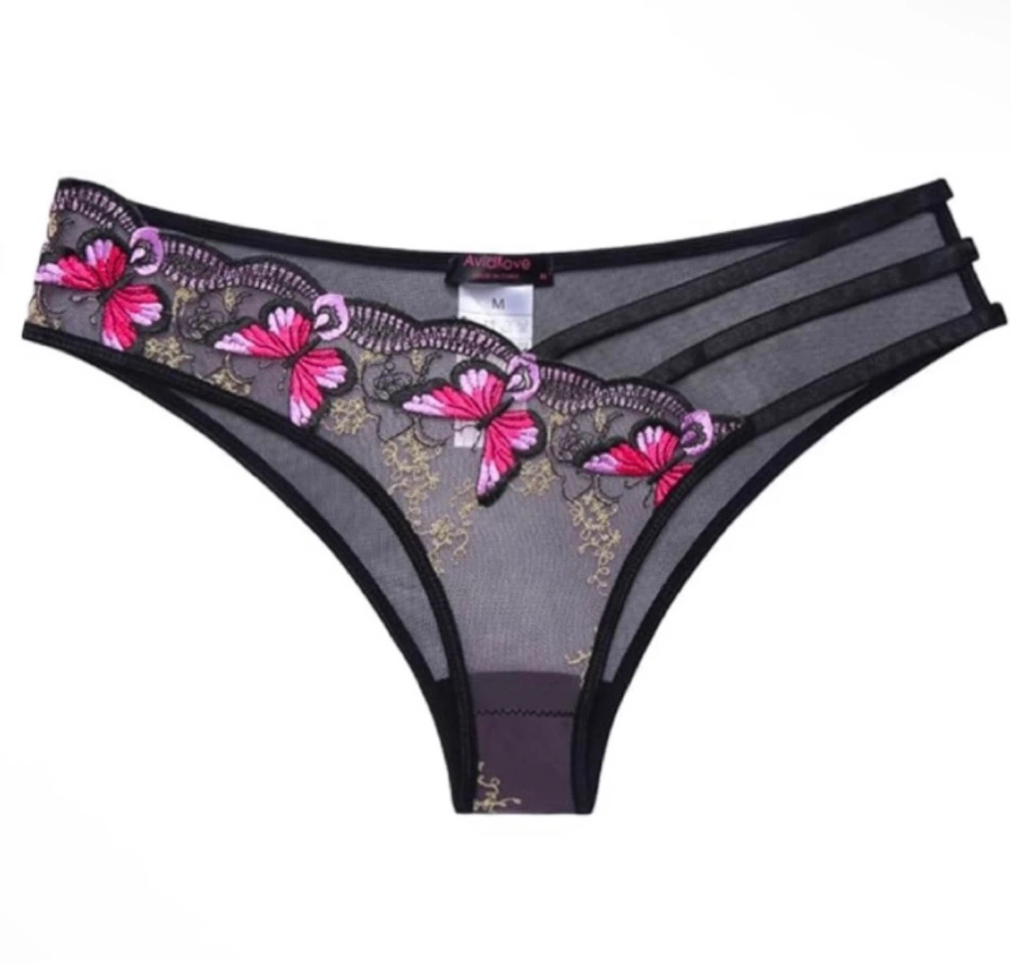 BNWT Mesh Strappy Butterfly Embroidered Panties - photo 3