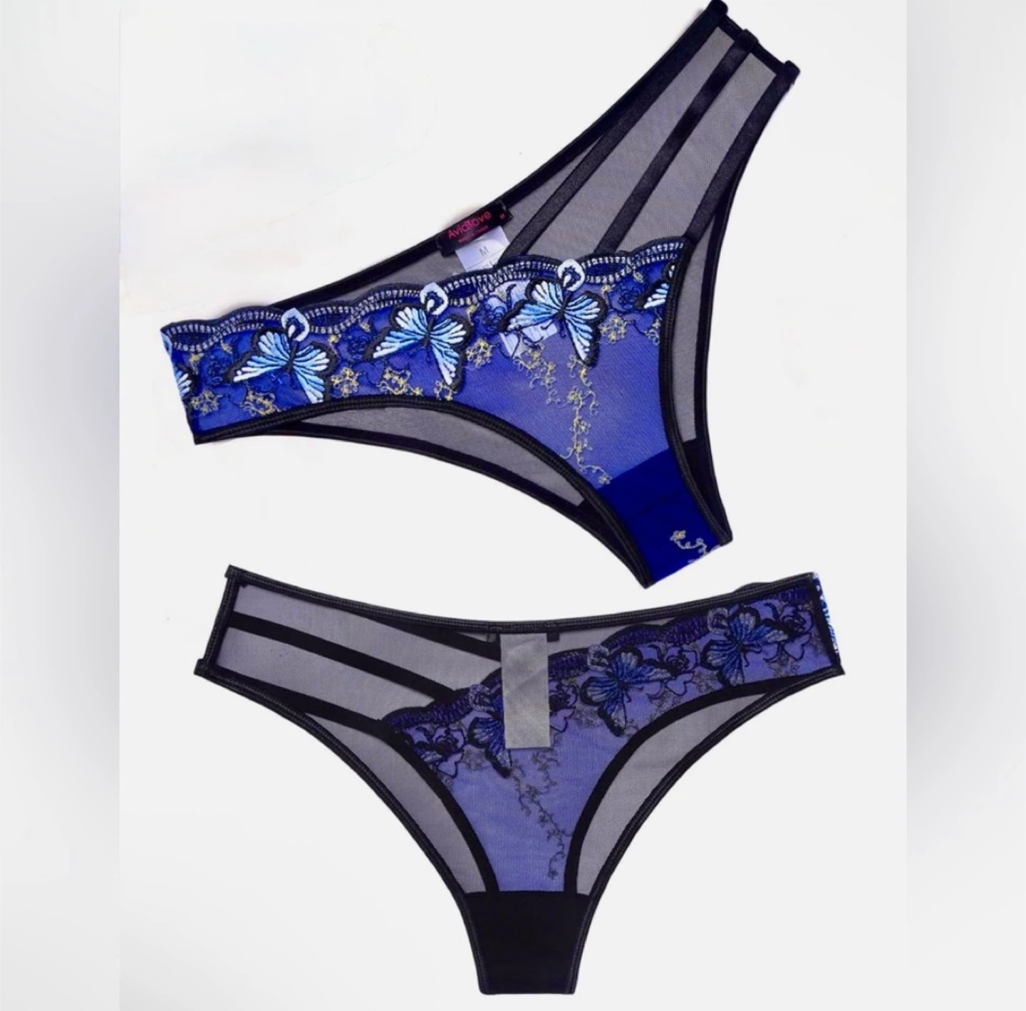 BNWT Mesh Strappy Butterfly Embroidered Panties - photo 2