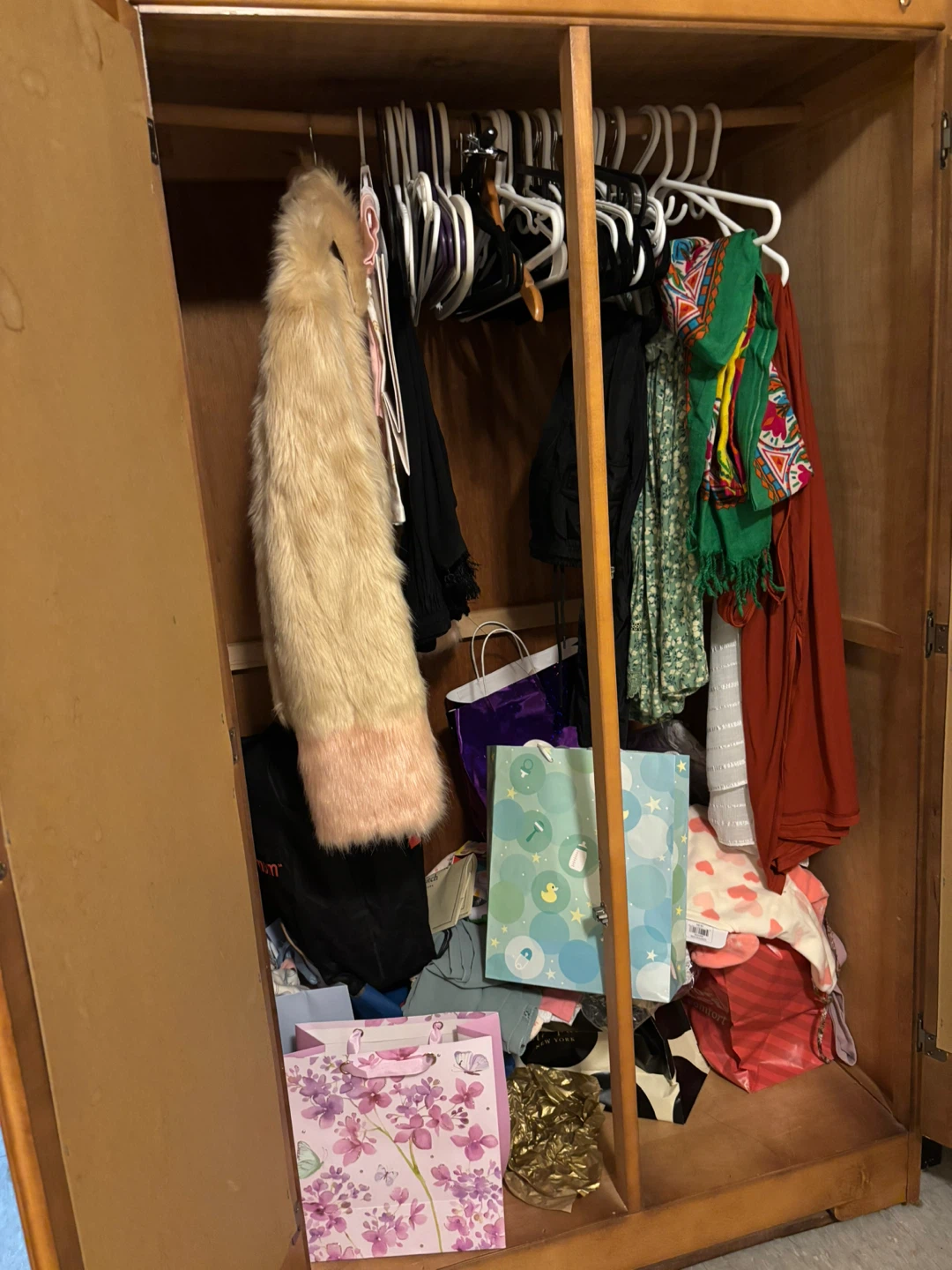 Wooden Armoire/wardrome/closet/cabinet with Mirrored Doors - photo 4