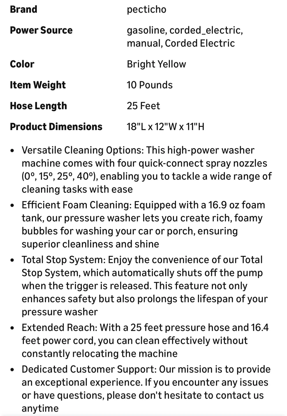 🥕 Pecticho 1800W High Pressure Washer - photo 4
