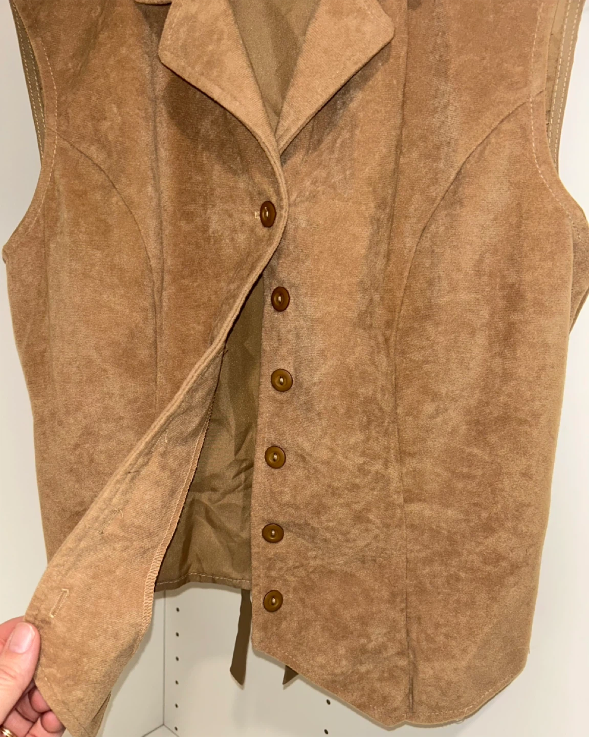 Camel Brown S/P Suede-Look Vest - photo 2