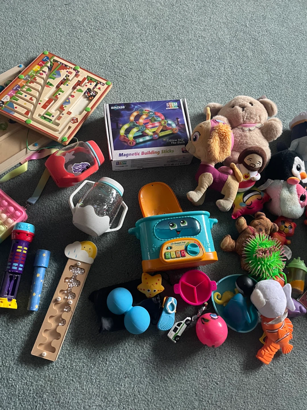Assorted Kids Toys - Plushies, Games, and Building Sticks - photo 3