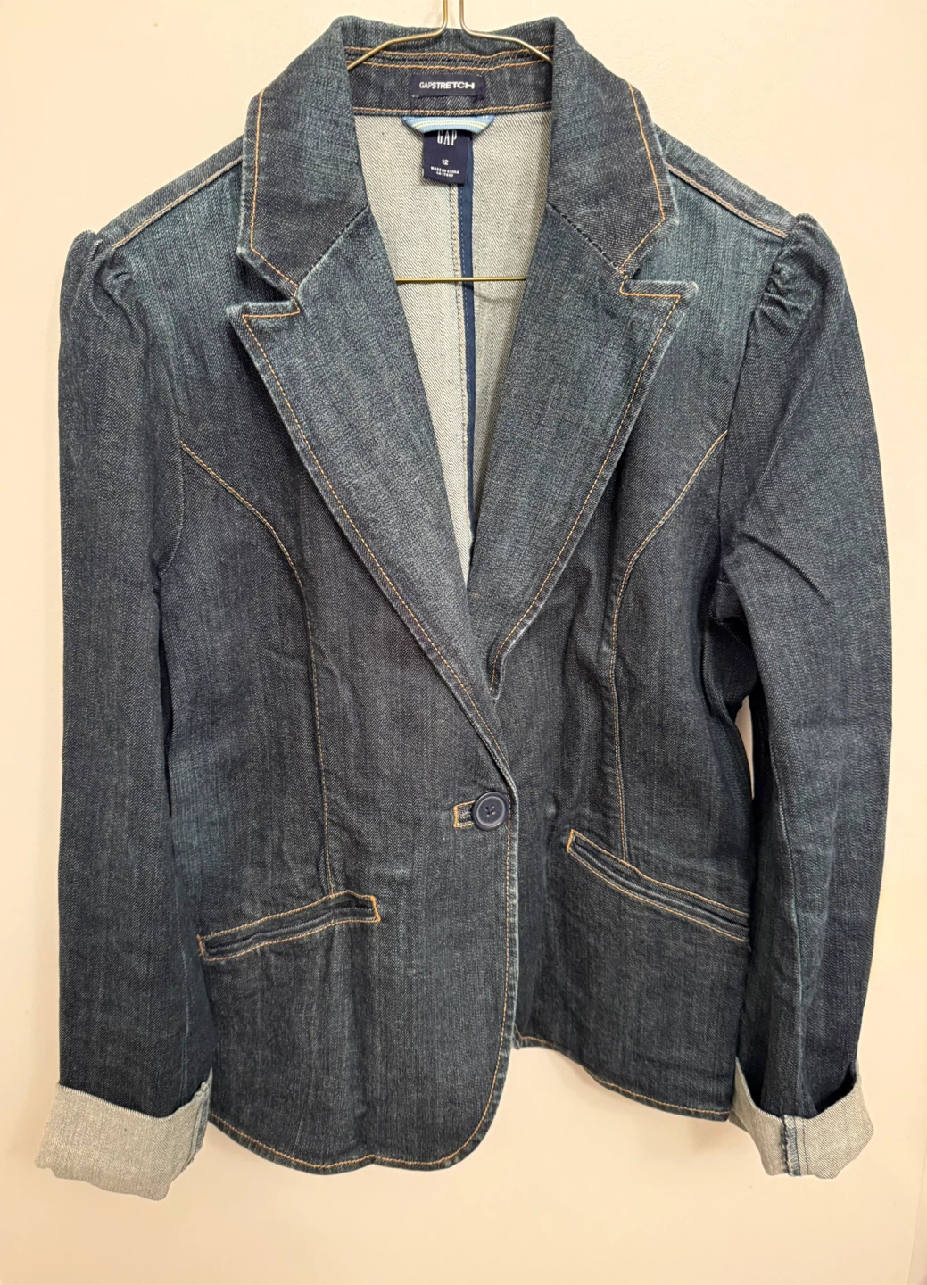 GAP Women's Stretch Denim Blazer