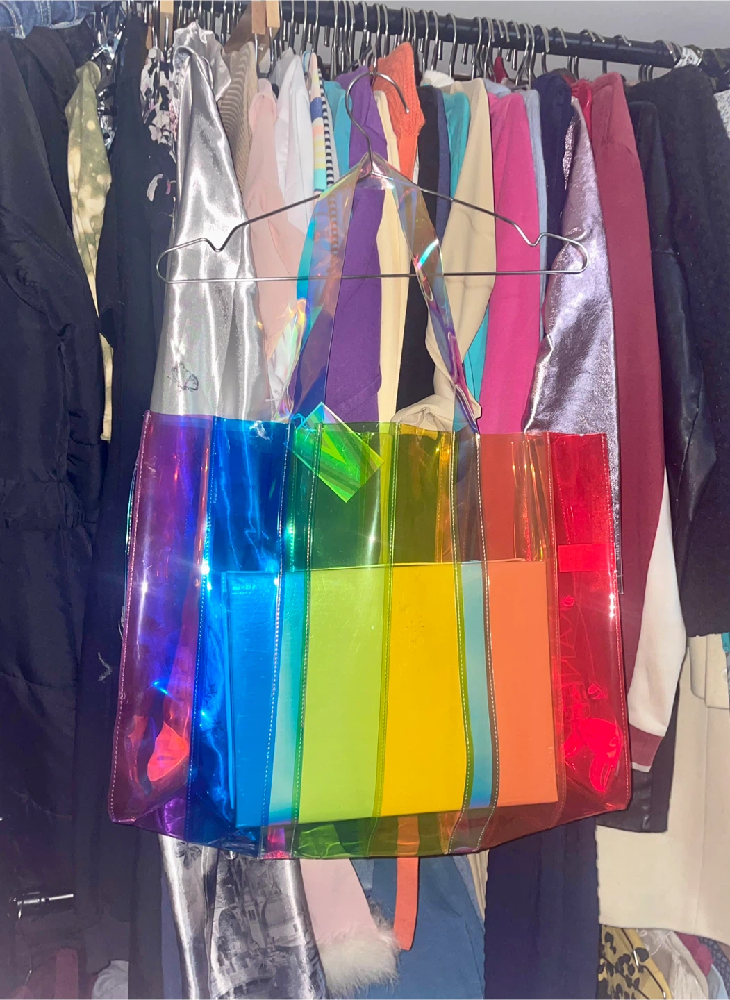 Brand new rainbow beach bag