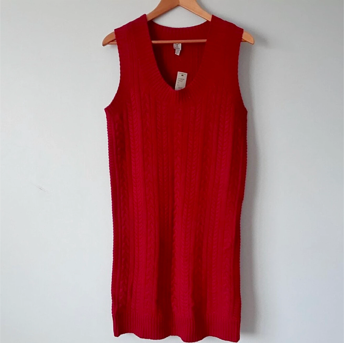 NWT Retail $110 Tristan Vintage 90s Red Sweater Dress - photo 2