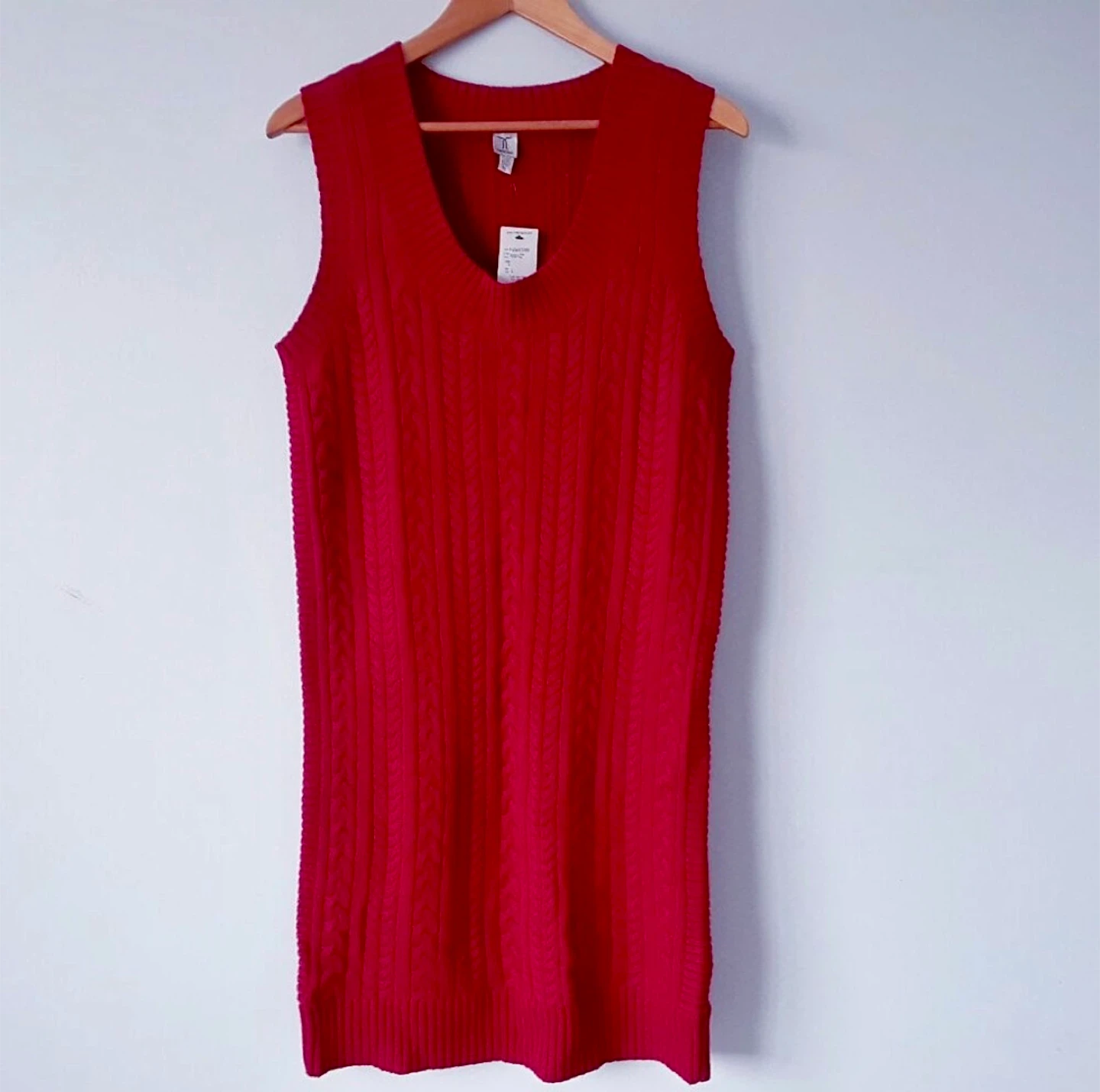 NWT Retail $110 Tristan Vintage 90s Red Sweater Dress - photo 4