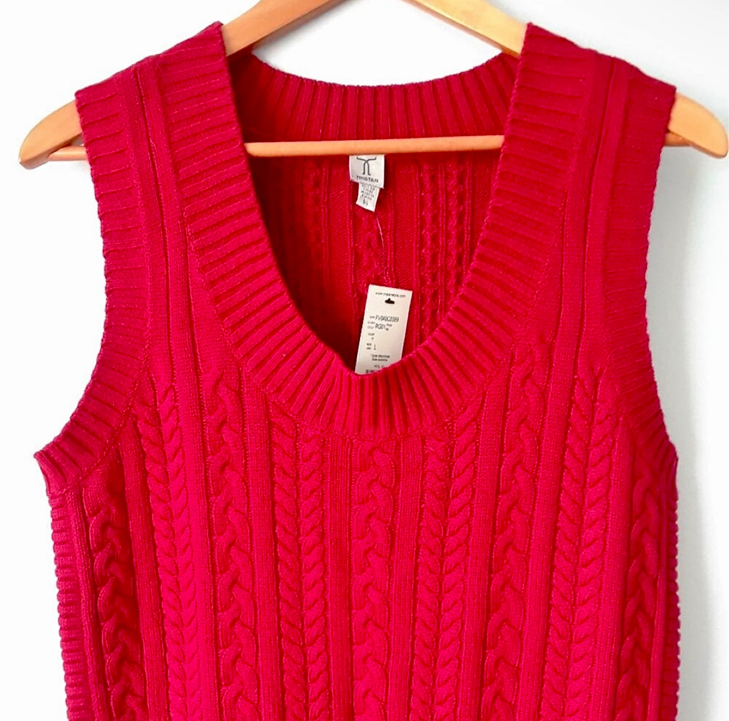 NWT Retail $110 Tristan Vintage 90s Red Sweater Dress