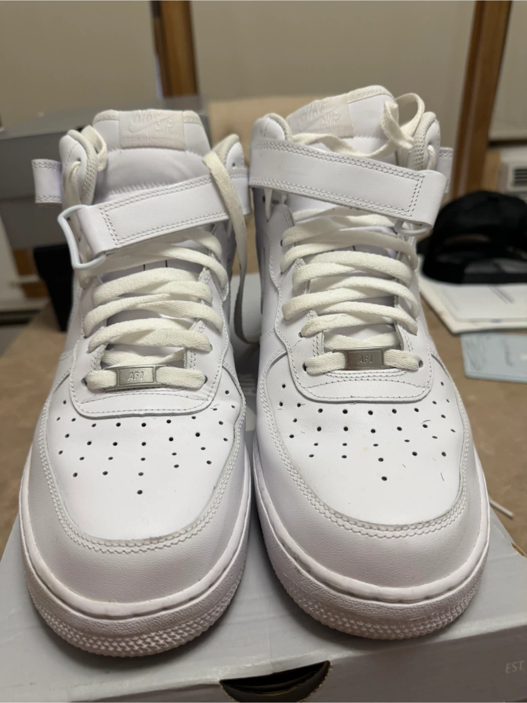 Nike Air Force 1 Mid '07 White Sneakers - photo 3