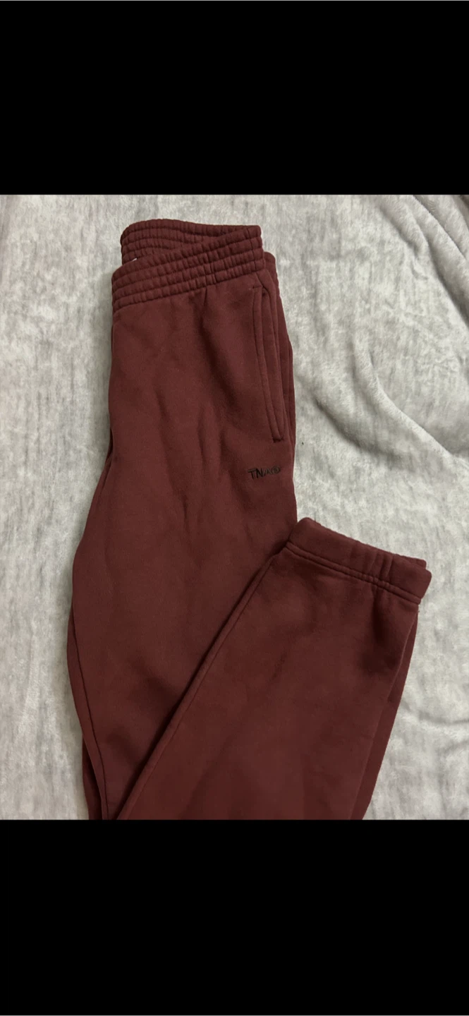 TNA Cozy Fleece Sweatpants - Burgundy - XS - photo 2