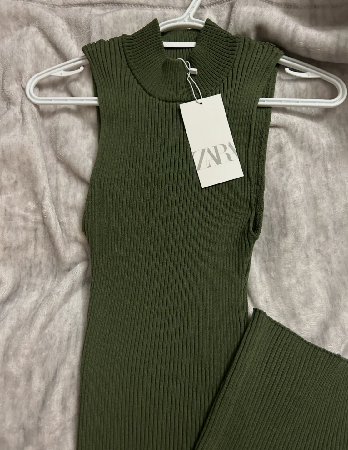 ZARA Women's Ribbed Mock Neck Sleeveless midi dress - photo 2