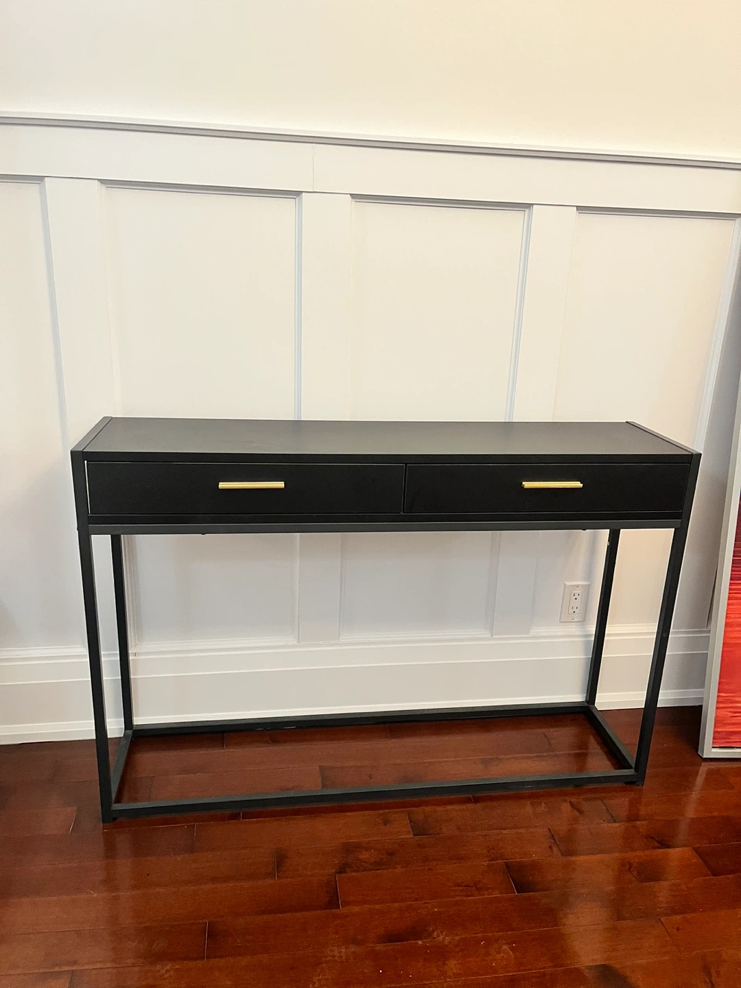 Black Console Table with Two Drawers - photo 5