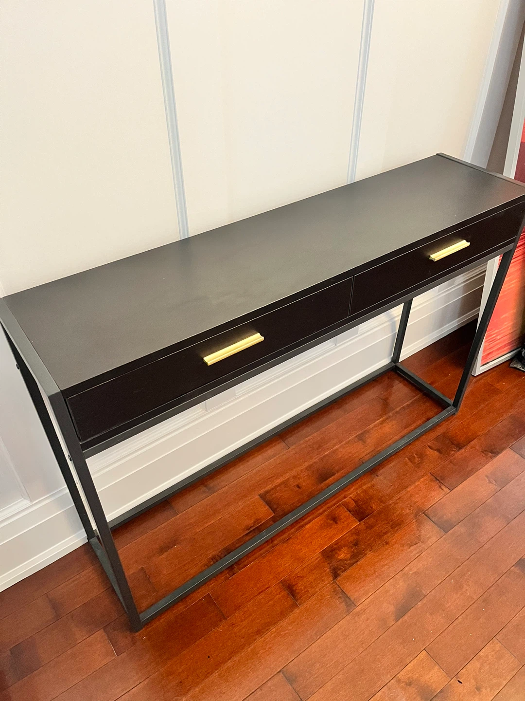 Black Console Table with Two Drawers - photo 4