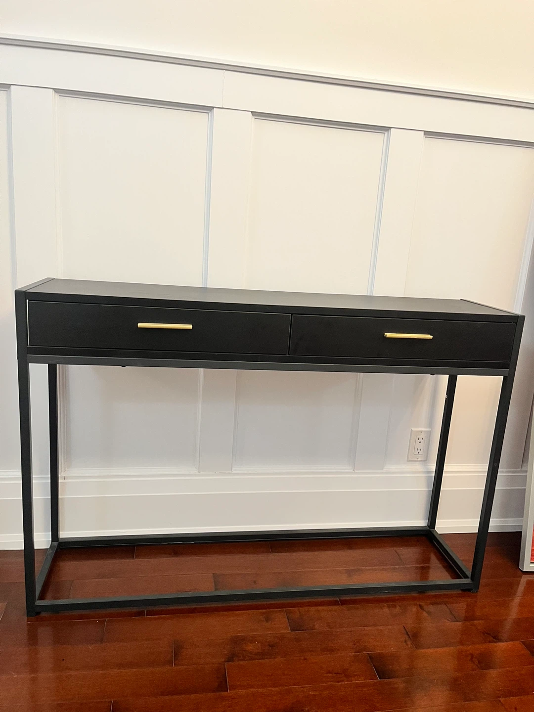 Black Console Table with Two Drawers - photo 2