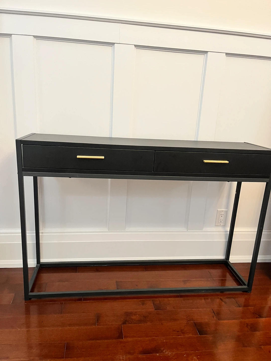 Black Console Table with Two Drawers - photo 3