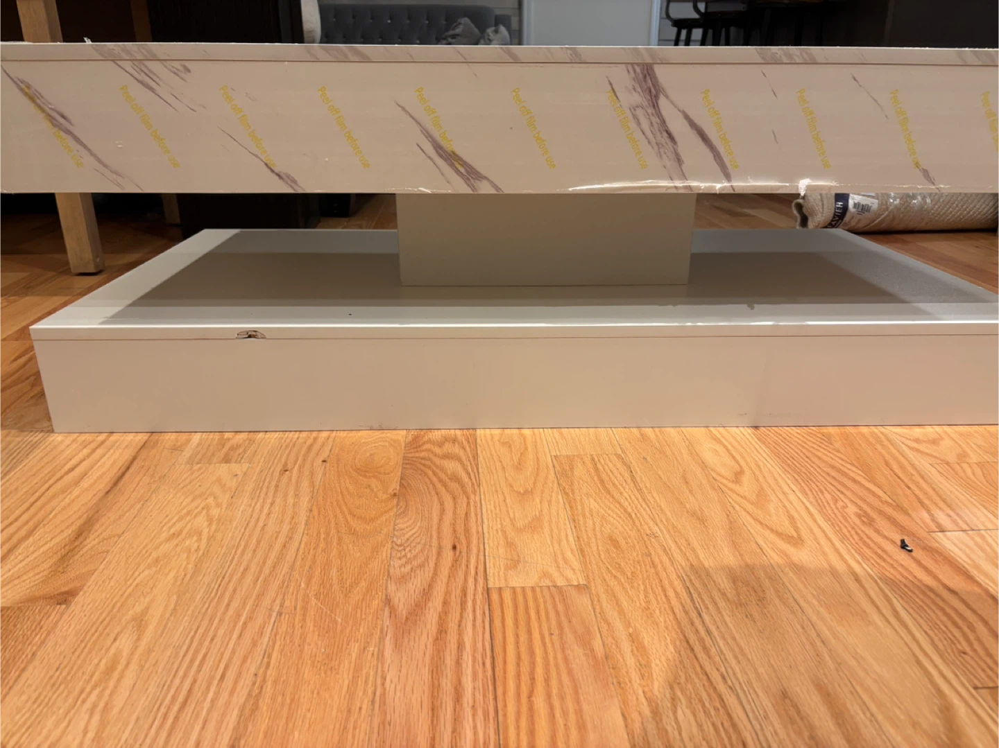White Marble Like Coffee Table- AS IS - photo 3