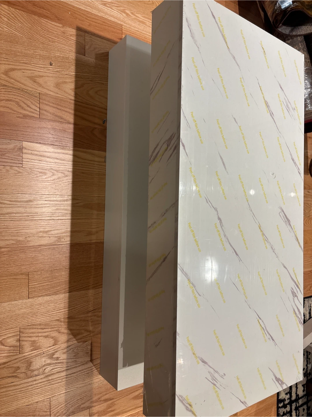 White Marble Like Coffee Table- AS IS - photo 2