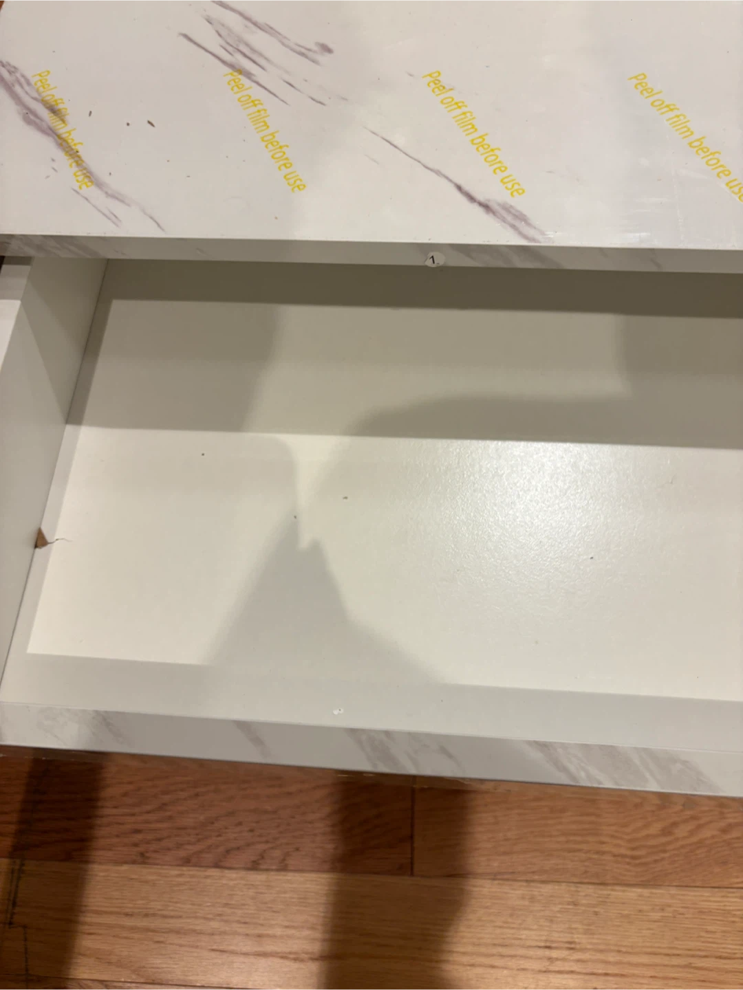 White Marble Like Coffee Table- AS IS - photo 5