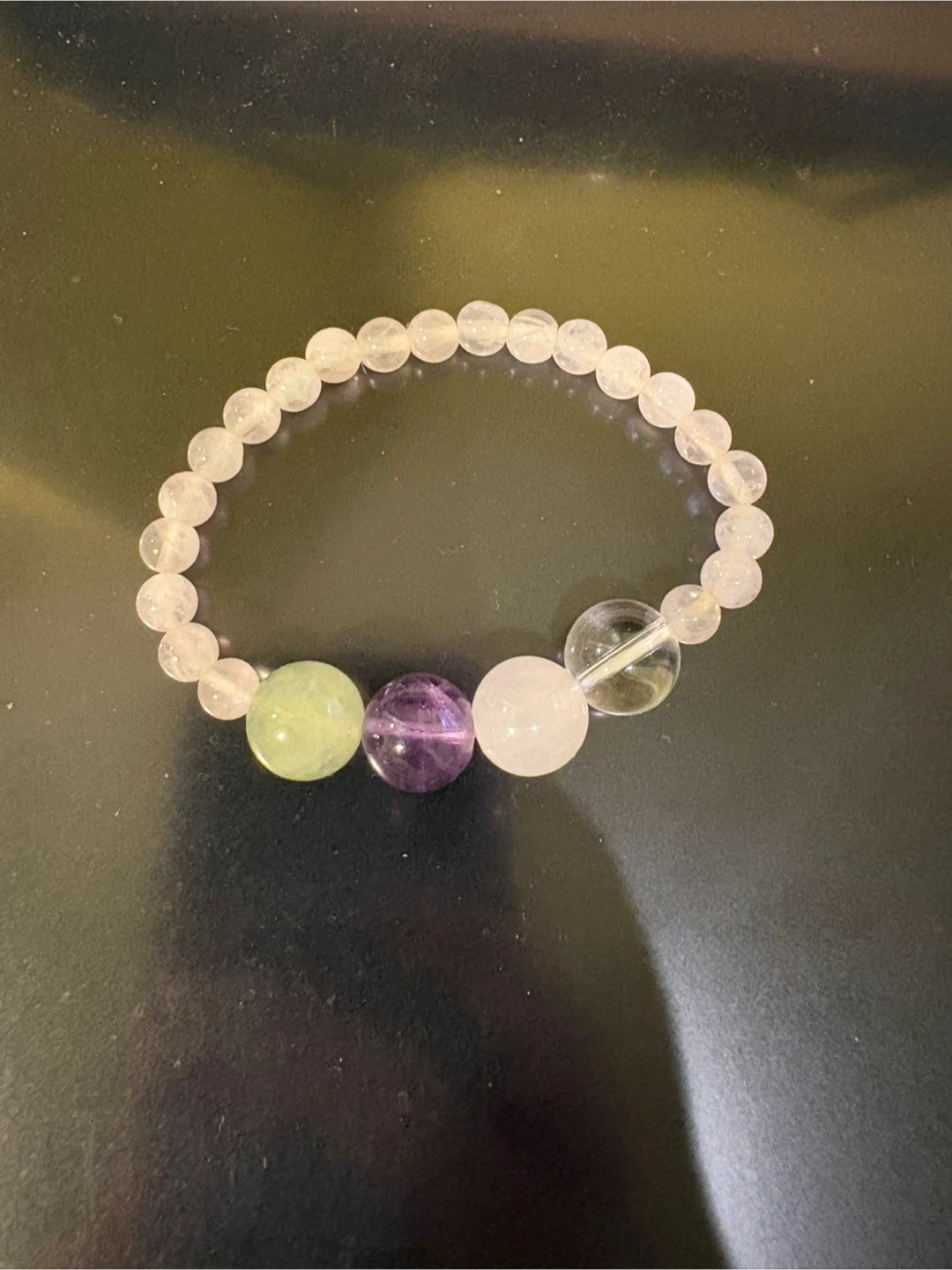 Gemstone bracelet - real rose quartz