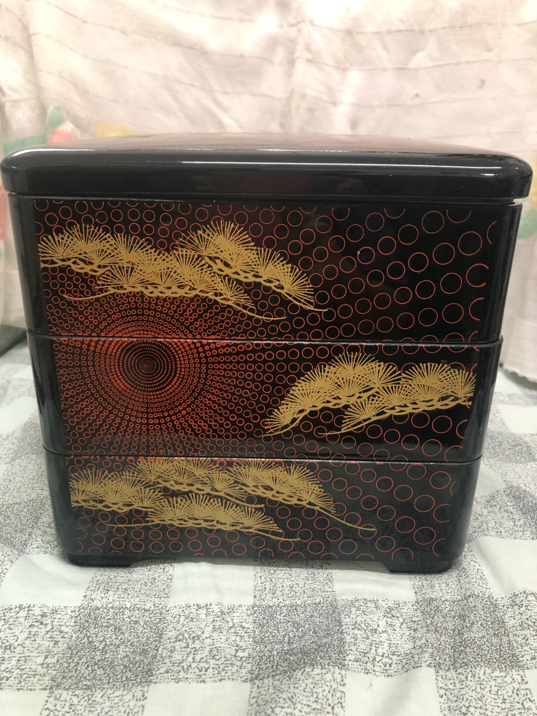 Village Japanese Lacquerware Jubako Box - photo 3