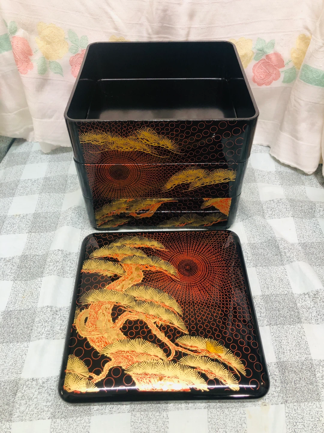 Village Japanese Lacquerware Jubako Box - photo 5