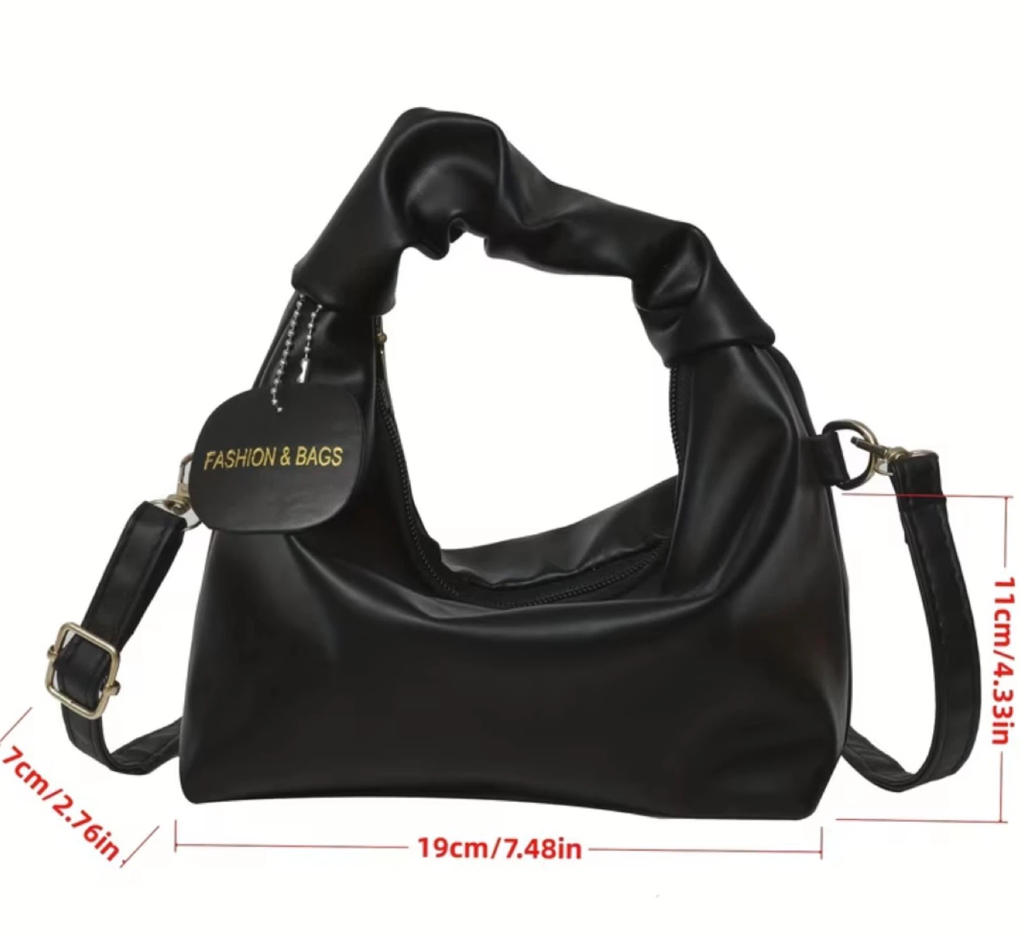 New! Black  Handle Handbag - photo 5