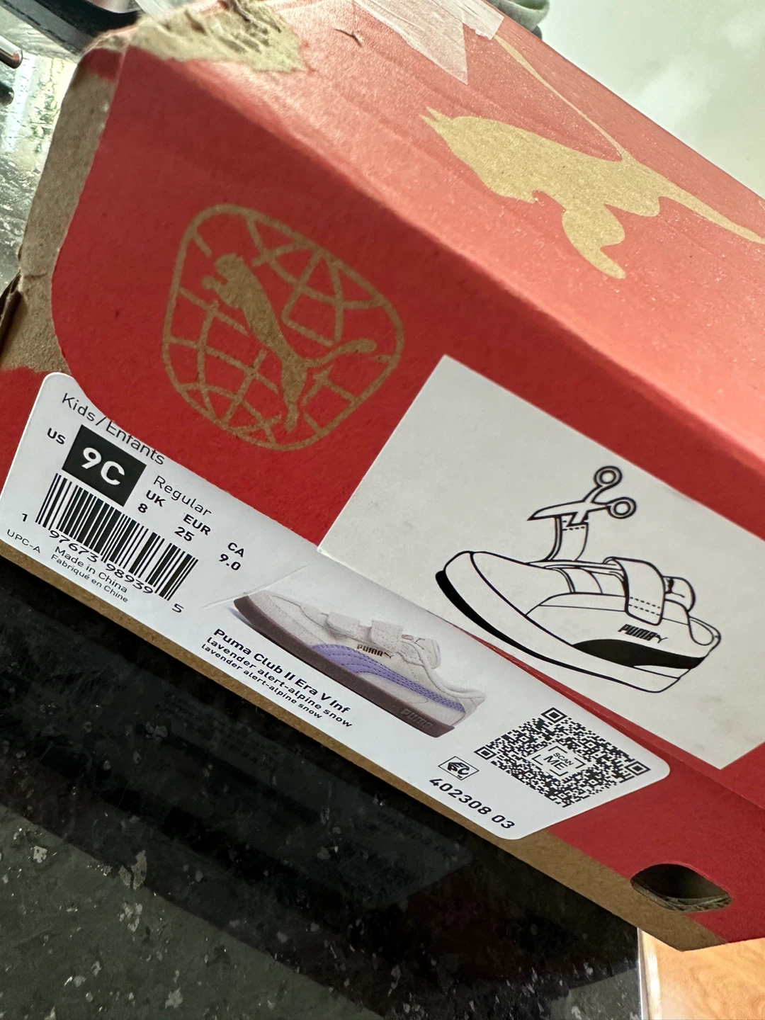 Puma Club II Straps Toddler Shoes - Size 9C