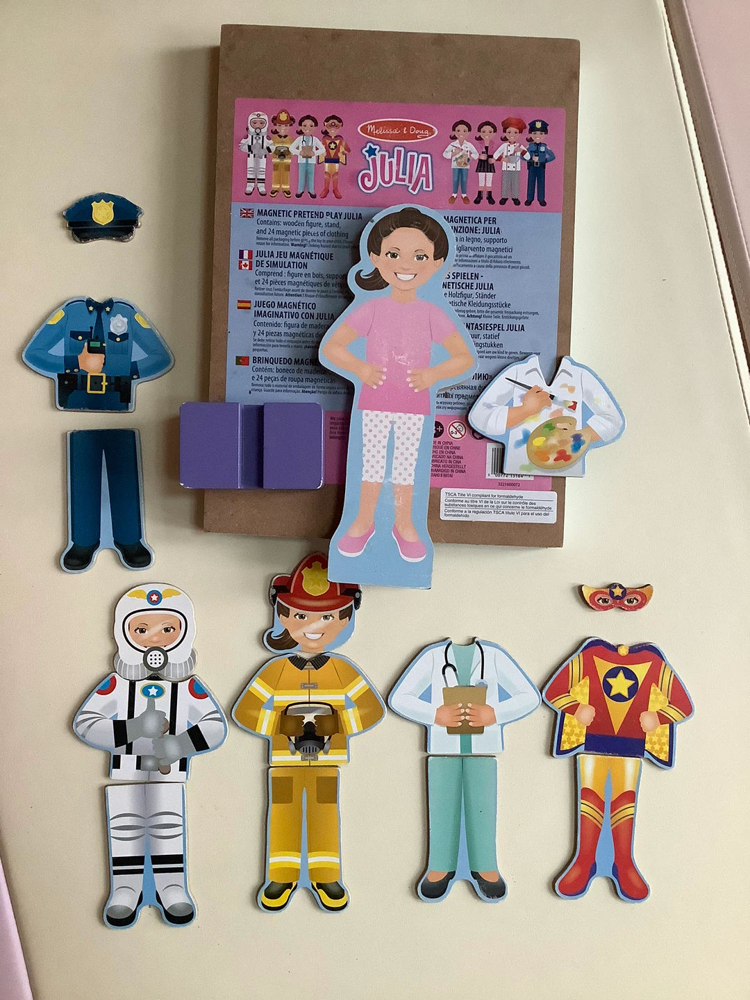 Melissa & Doug Magnetic Dress-Up Doll Julia Playset
