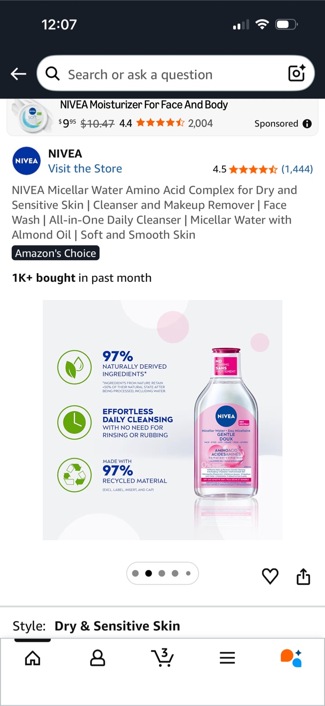 NIVEA Micellar Water  , 400mL - photo 3