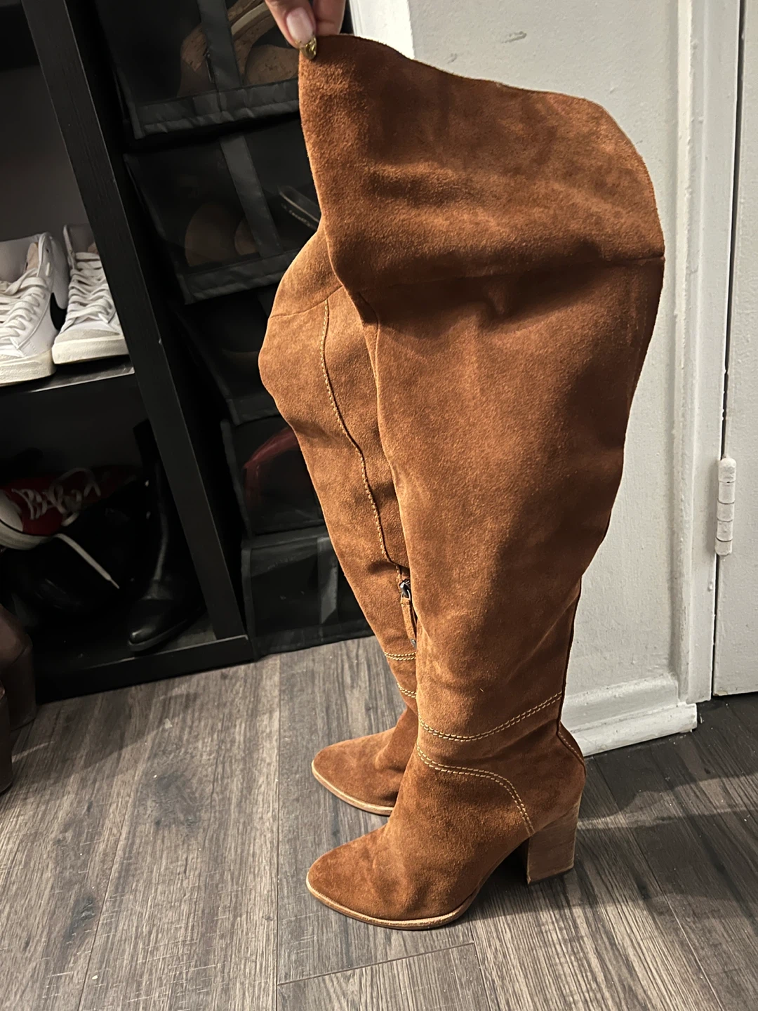 Brown Suede Over-the-Knee Boots - photo 2